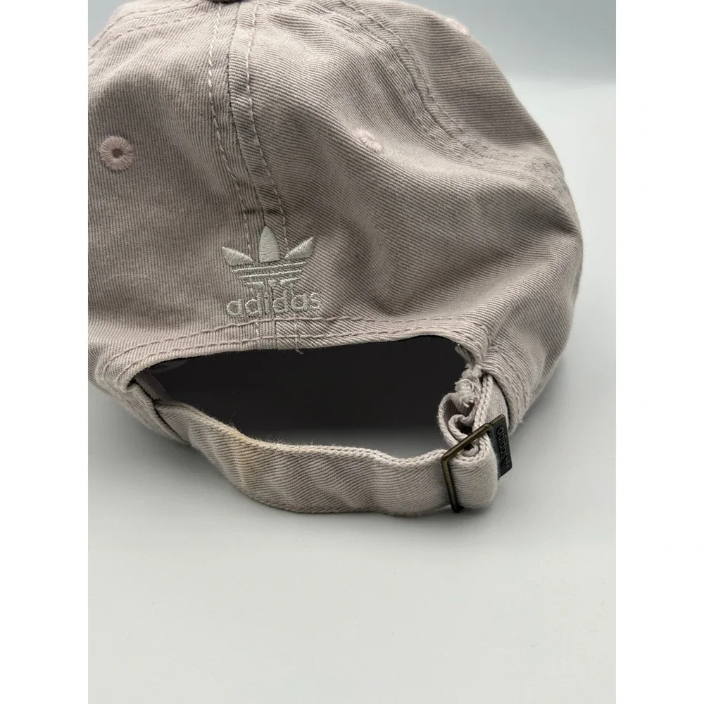 Adidas‎ Originals Trefoil Relaxed Strapback Hat Mauve Pink Cotton Dad Cap OSFM
